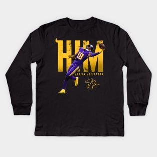 Justin Jefferson HIM Kids Long Sleeve T-Shirt